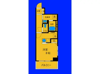 心園コーポ(ワンルーム/1階)の間取り写真