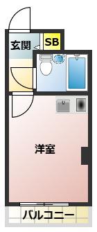 コートハウス双葉台(ワンルーム/3階)の間取り写真