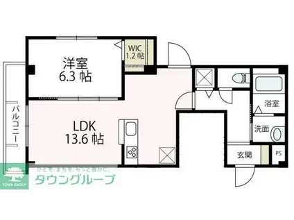 グランシャリオ(1LDK/3階)の間取り写真