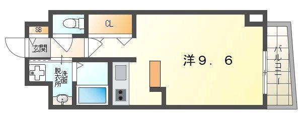 フナーセル(ワンルーム/4階)の間取り写真