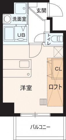 GIFT(ワンルーム/6階)の間取り写真