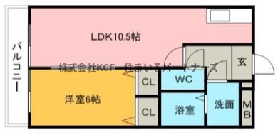シーベル(1LDK/5階)の間取り写真