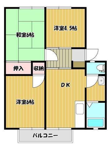 パナハイツ瀬戸(3DK/1階)の間取り写真