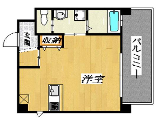 プレシア松崎(ワンルーム/5階)の間取り写真