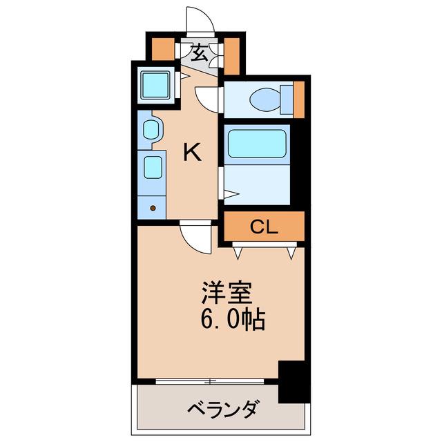 プレサンス桜通アベニュー(1K/5階)の間取り写真