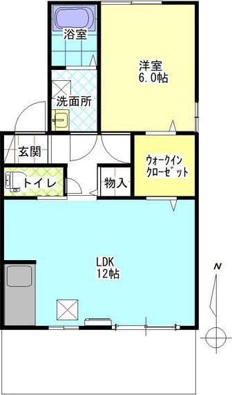 メゾン山和(1LDK/1階)の間取り写真
