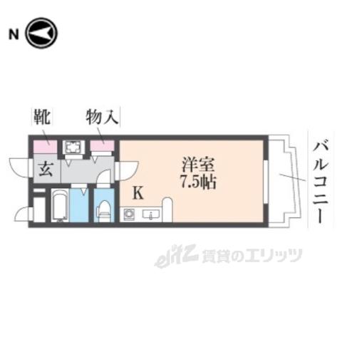 ハイツ寛(1K/1階)の間取り写真
