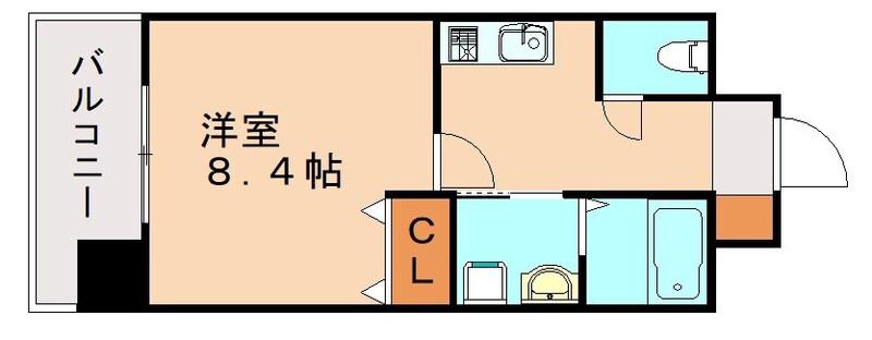 ブルースクエア響IV(1K/7階)の間取り写真