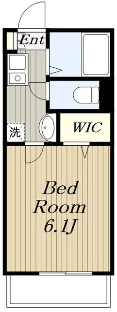 WING湘南(1K/3階)の間取り写真