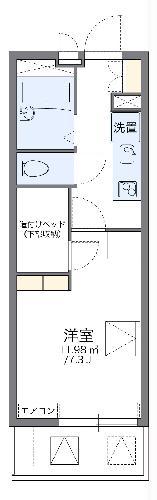 レオパレスかみや(1K/2階)の間取り写真