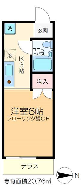 メゾン・ド・ブールバール(1K/1階)の間取り写真
