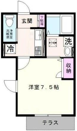 メゾン文昌府(1K/1階)の間取り写真