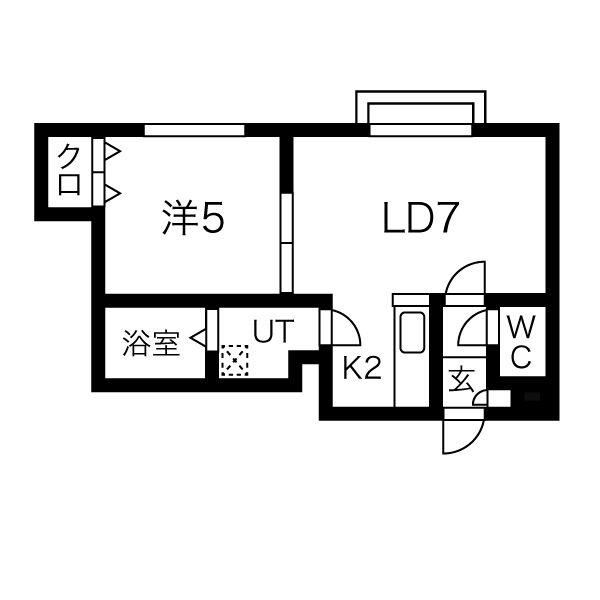 フォルム八軒(1LDK/3階)の間取り写真
