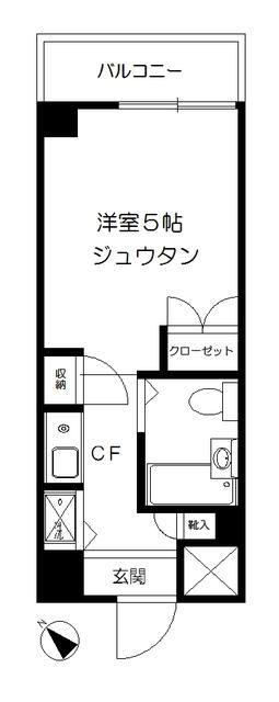 グリーンプラザ北千住(ワンルーム/6階)の間取り写真