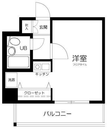 キャピタルビュー柴又(ワンルーム/3階)の間取り写真