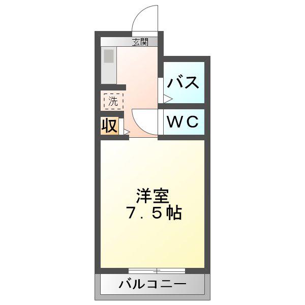 IS COURT(1K/3階)の間取り写真