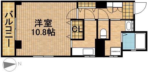 ゆず板屋(1K/5階)の間取り写真