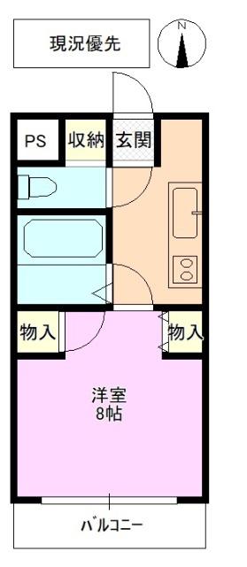 メゾンドジュネス(1K/1階)の間取り写真