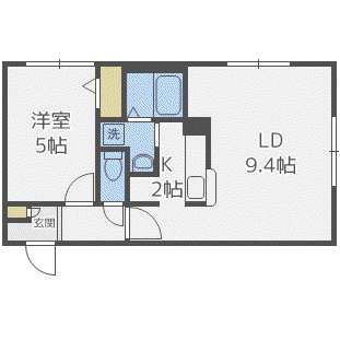コンフォート・グローレ(1LDK/3階)の間取り写真