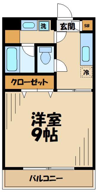 ラミア―ルさつき(1K/1階)の間取り写真