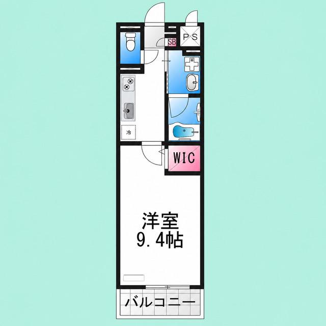 オリエンタルヴィラ(1K/1階)の間取り写真