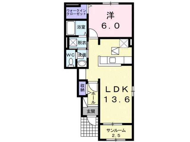 ベネディーレ(1LDK/1階)の間取り写真