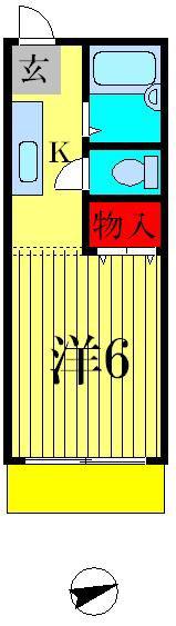 サンコーポA(1K/2階)の間取り写真
