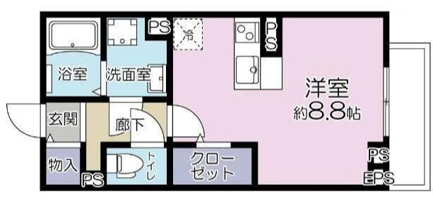 IL SOLANA(ワンルーム/2階)の間取り写真