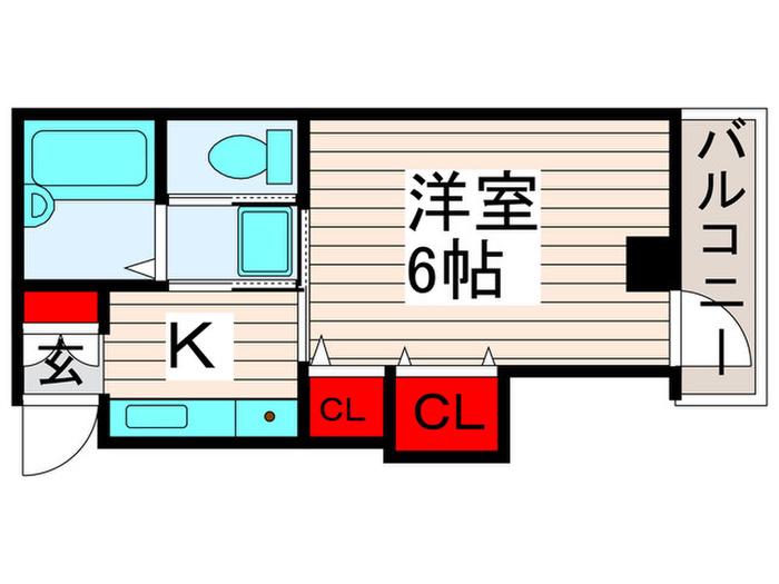 ロイヤルコーポ鹿浜(1K/5階)の間取り写真
