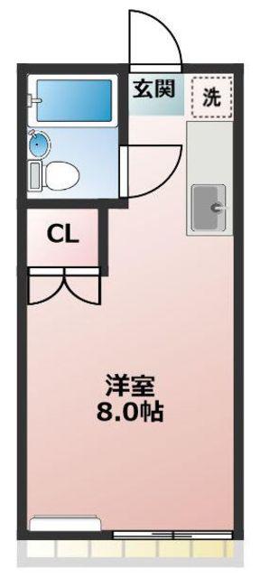 フォラム上高田(ワンルーム/1階)の間取り写真