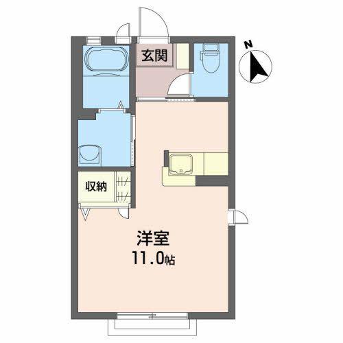シャーメゾンスカイ(ワンルーム/1階)の間取り写真