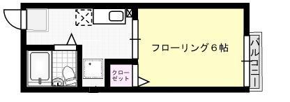 シティハイムOHANA(1K/1階)の間取り写真