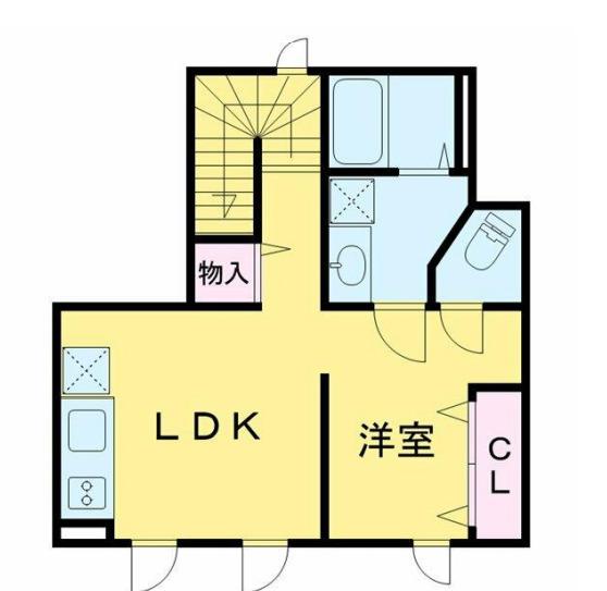 ブランエール中目黒(1LDK/2階)の間取り写真