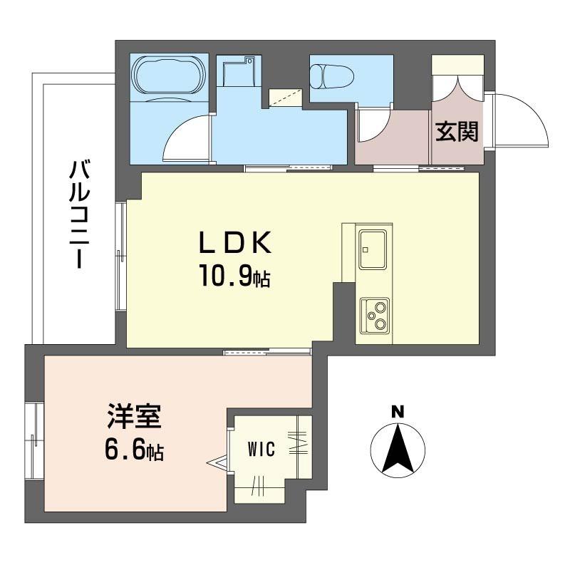 ブランニューディズ(1LDK/2階)の間取り写真