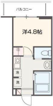 MELLAS北赤羽(1K/3階)の間取り写真
