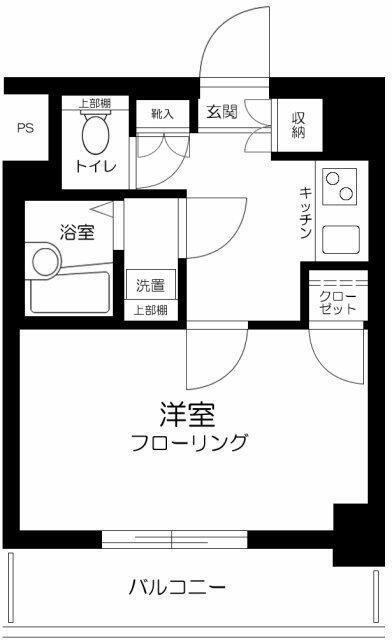 スカイコート神田第3(1K/2階)の間取り写真