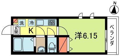 プランドール新高円寺(1K/2階)の間取り写真