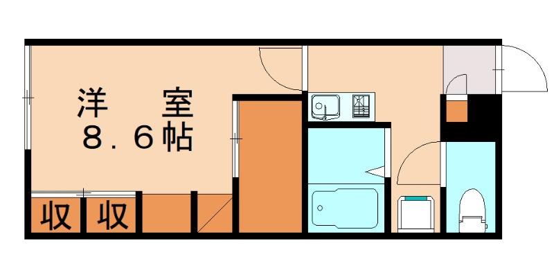 レオパレスNKヴィクトワール(1K/2階)の間取り写真