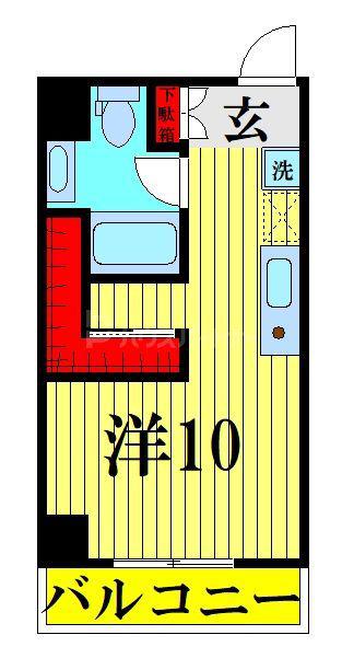 ART APARTMENT IN OOTAKA‐NO‐MORI(ワンルーム/6階)の間取り写真