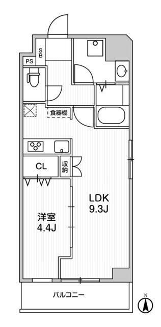 ブラウ本所一丁目(1LDK/8階)の間取り写真