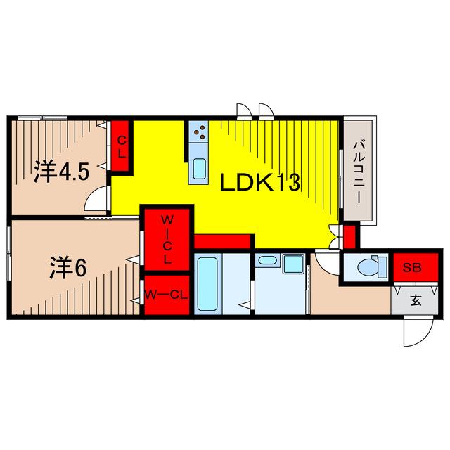 RASTRELLI(2LDK/1階)の間取り写真