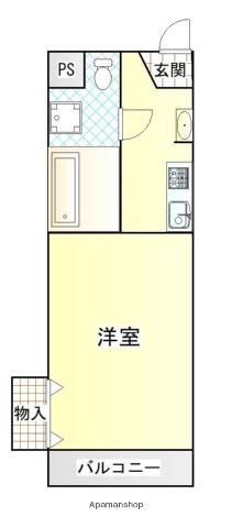 エトス平尾(1K/4階)の間取り写真