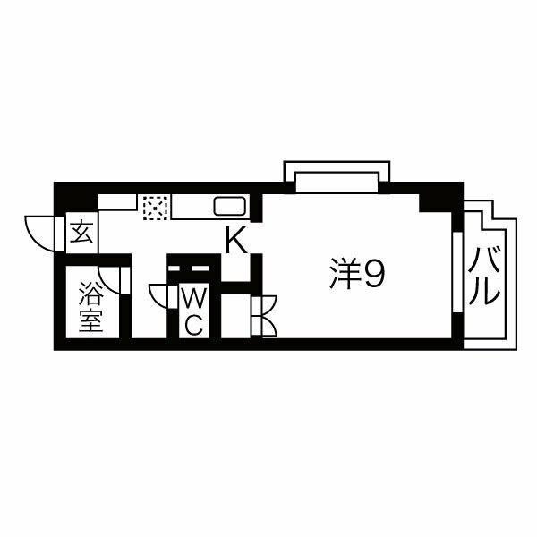 グリーンパーク新瑞(1K/4階)の間取り写真