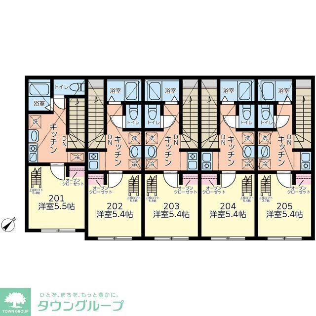 バーミープレイス浜田山(1K/2階)の間取り写真