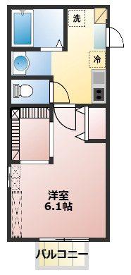 セレ北越谷(1K/2階)の間取り写真