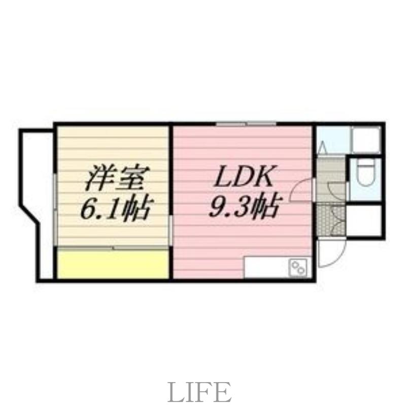 PLAZA IN 栄通(1LDK/4階)の間取り写真
