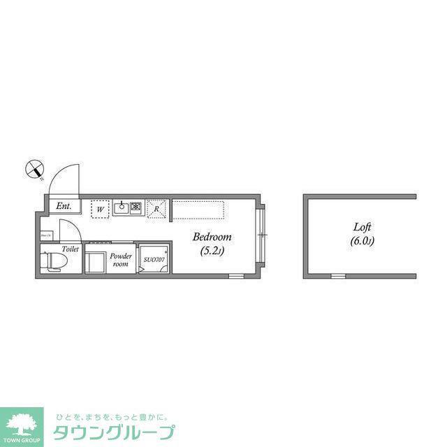 リバーサイドレジデンス大泉学園(ワンルーム/1階)の間取り写真