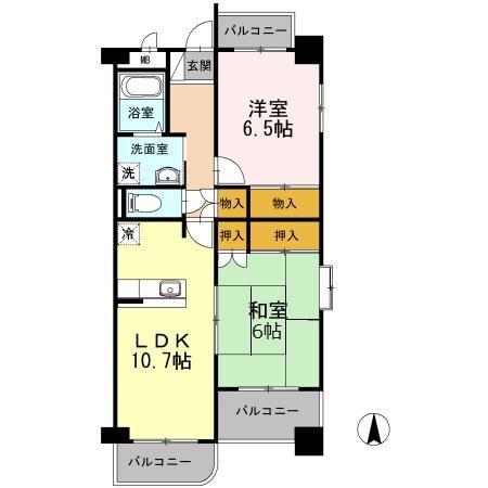 モン・ルポ(2LDK/2階)の間取り写真