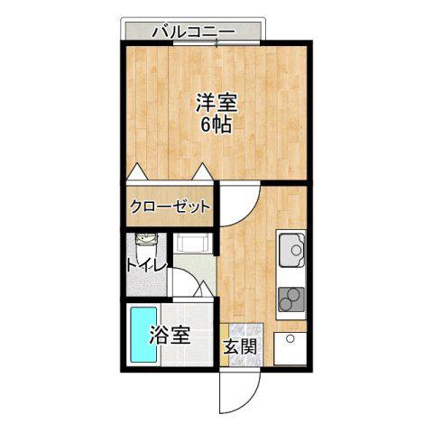ライトヴィレッジA(1K/2階)の間取り写真