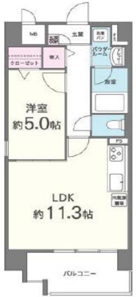 海老江サンライズ(1LDK/2階)の間取り写真